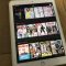 iPadで動画配信「U-NEXT」の雑誌ページを開いた様子