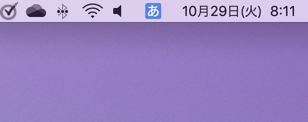 Mac「Google 日本語入力」に切り替わった様子